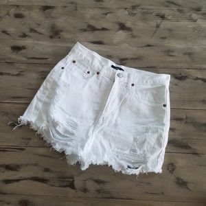DNA white, ripped denim shorts